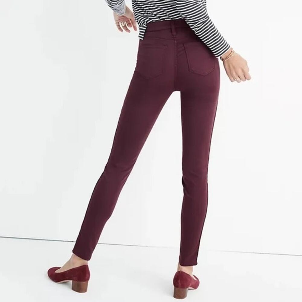 Madewell Skinny Skinny Ankle Pants Jeans Maroon Burgundy Red - Picture 3 of 6